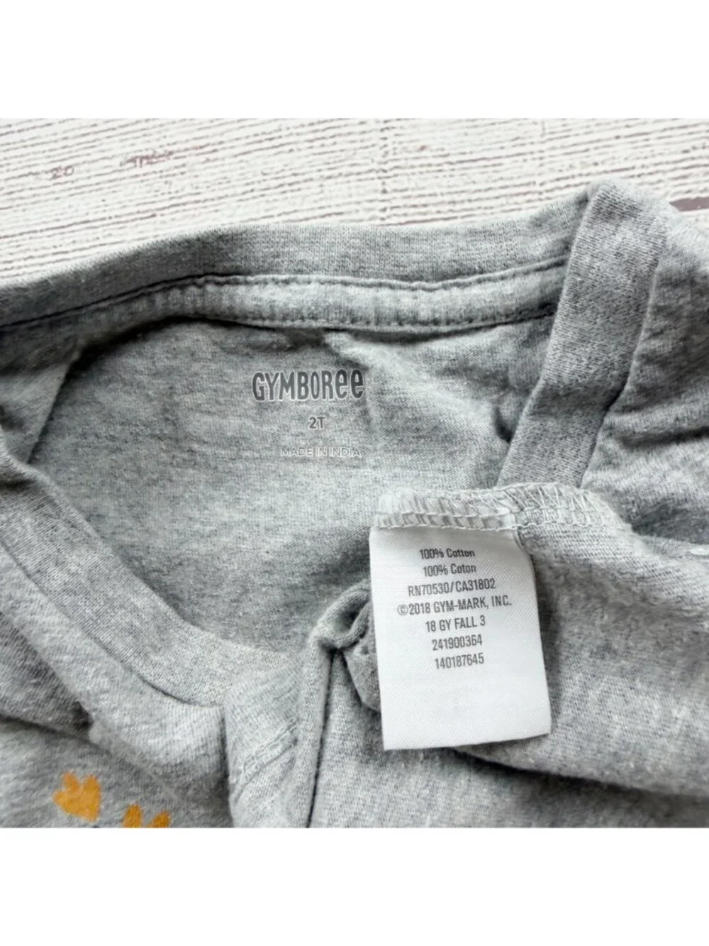 Gymboree Toddler Girls Dinosaur Print Gray Long Sleeve Shirt 2T